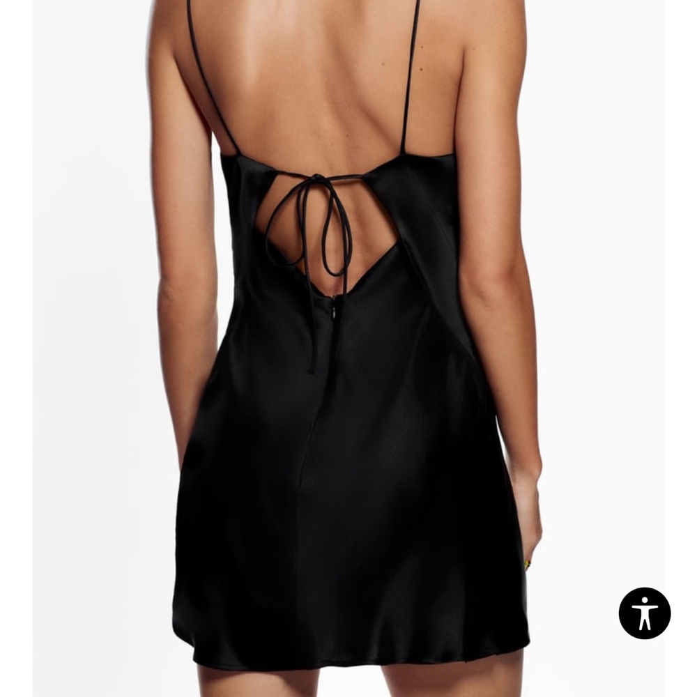 Zara satin effect dress - Picture 3 of 3